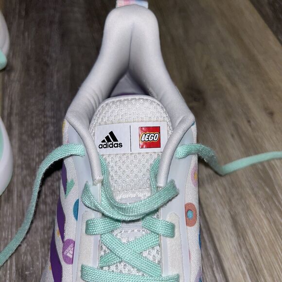 Adidas Youth US Size 4.5 Fortarun X Lego Dots Multicolor G57929 Sneaker Shoes - Picture 9 of 13